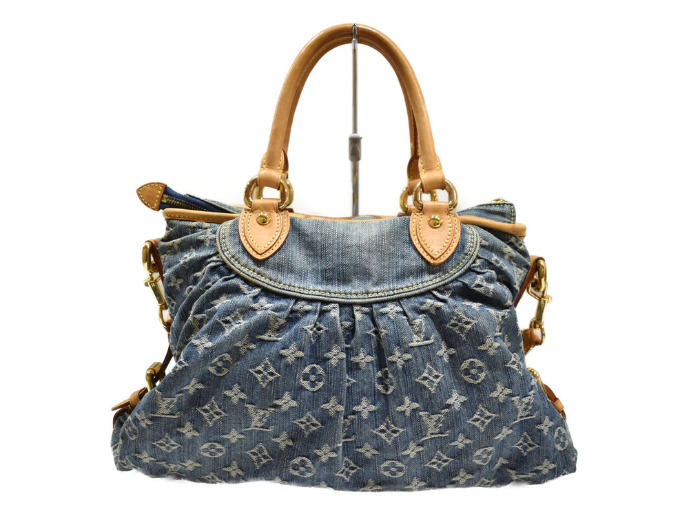 Louis Vuitton 2way Shoulder Neo Bag Monogram Denim Cabby Blue